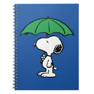 Erdnüsse   Snoopy Green Umbrella Notizblock
