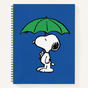 Erdnüsse   Snoopy Green Umbrella Notizbuch