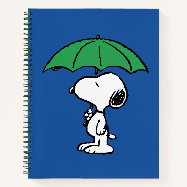 Erdnüsse | Snoopy Green Umbrella Notizbuch (Vorderseite)