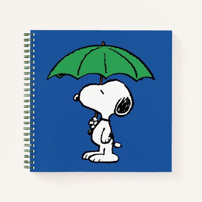 Erdnüsse | Snoopy Green Umbrella Notizbuch (Vorderseite)
