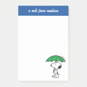 Erdnüsse   Snoopy Green Umbrella Post-it Klebezettel