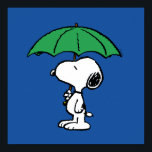 Erdnüsse | Snoopy Green Umbrella Poster<br><div class="desc">Karo dieses lustige Design von Peanuts mit Snoopy.</div>