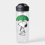 Erdnüsse | Snoopy Green Umbrella Trinkflasche<br><div class="desc">Karo dieses lustige Design von Peanuts mit Snoopy.</div>
