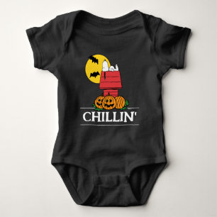 Erdnüsse   Snoopy Halloween Doghouse Baby Strampler