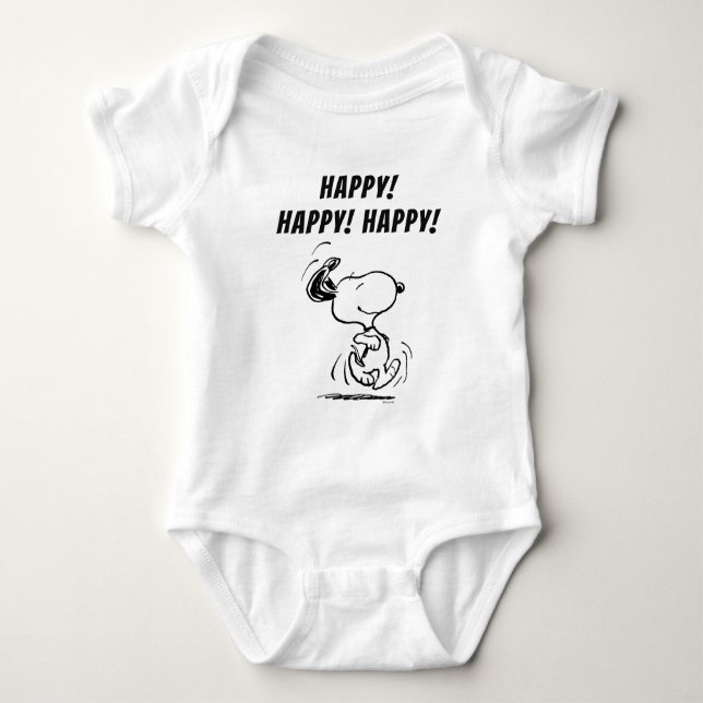 Erdnüsse | Snoopy Happy Dance Baby Strampler (Vorderseite)