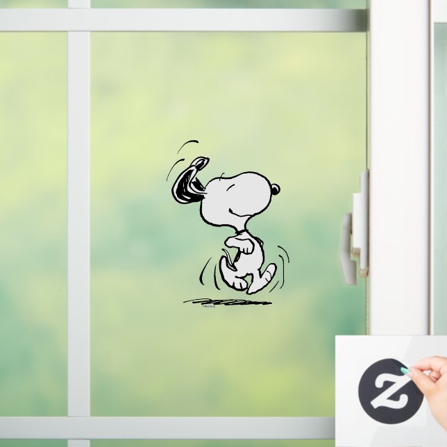 Erdnüsse | Snoopy Happy Dance Fensteraufkleber (Zuhause)