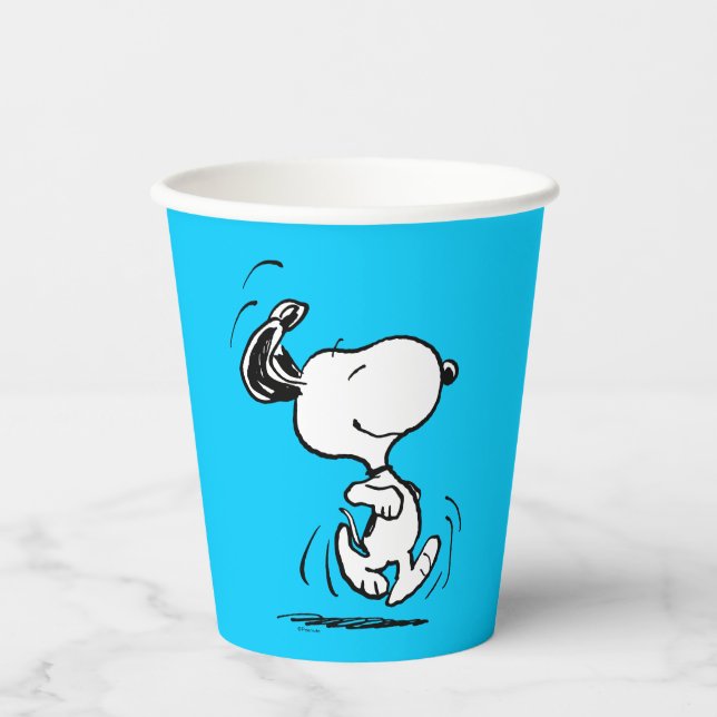 Erdnüsse | Snoopy Happy Dance Pappbecher (Vorderseite)