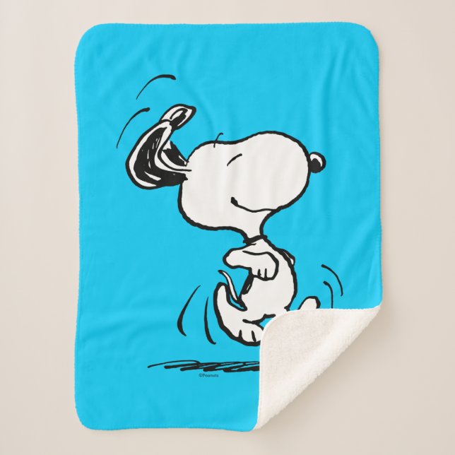 Erdnüsse | Snoopy Happy Dance Sherpadecke (Vorderseite)