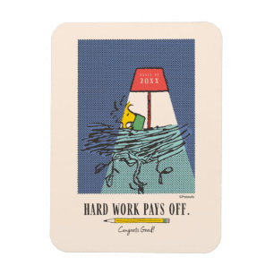 Erdnüsse Snoopy Harte Arbeit lohnt sich Abschlussf Magnet