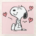 Erdnüsse | Snoopy Hearts Glasuntersetzer<br><div class="desc">Karo dieses lustige Design von Peanuts mit Snoopy.</div>