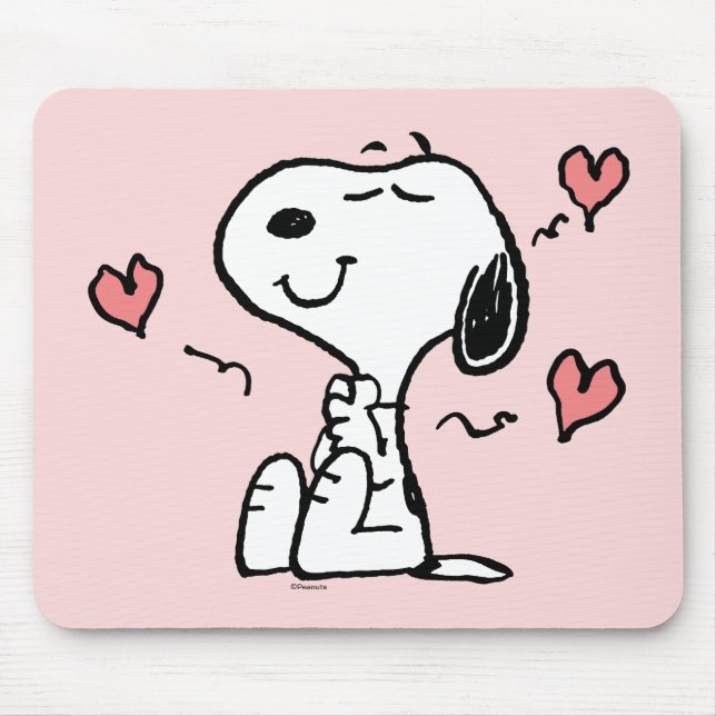 Erdnüsse | Snoopy Hearts Mousepad (Vorne)