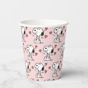 Erdnüsse Snoopy Hearts Pappbecher