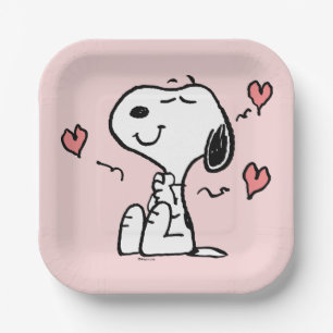 Erdnüsse Snoopy Hearts Pappteller