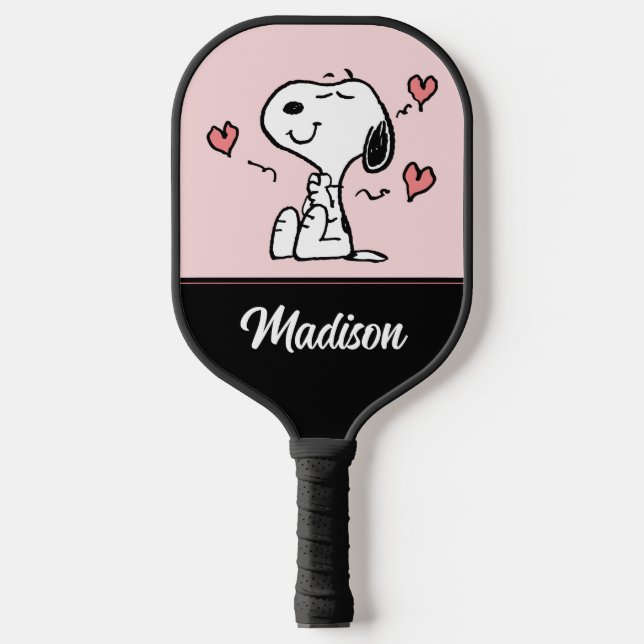 Erdnüsse | Snoopy Hearts Pickleball Schläger (Vorderseite)