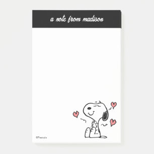 Erdnüsse   Snoopy Hearts Post-it Klebezettel
