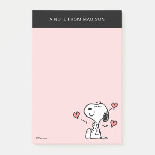 Erdnüsse Snoopy Hearts Post-it Klebezettel