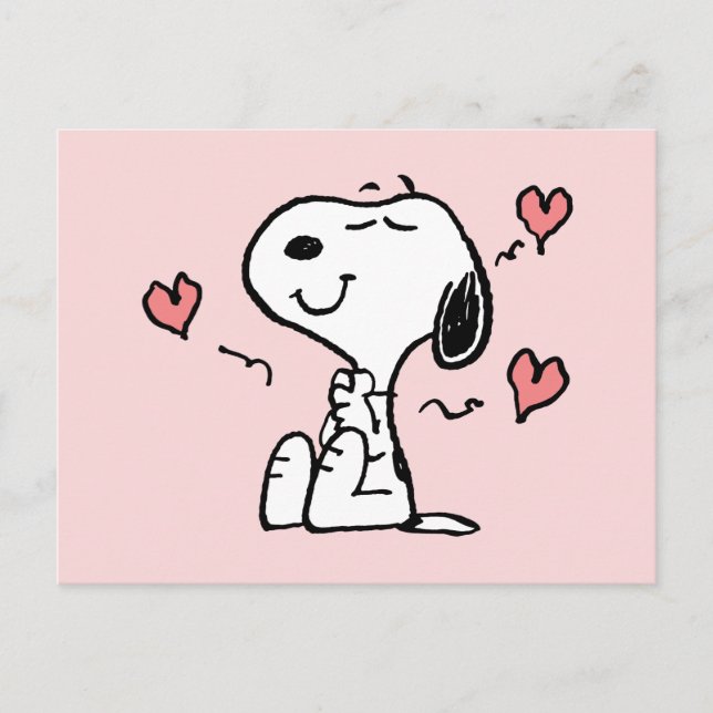 Erdnüsse | Snoopy Hearts Postkarte (Vorderseite)
