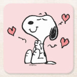 Erdnüsse | Snoopy Hearts Rechteckiger Pappuntersetzer<br><div class="desc">Karo dieses lustige Design von Peanuts mit Snoopy.</div>
