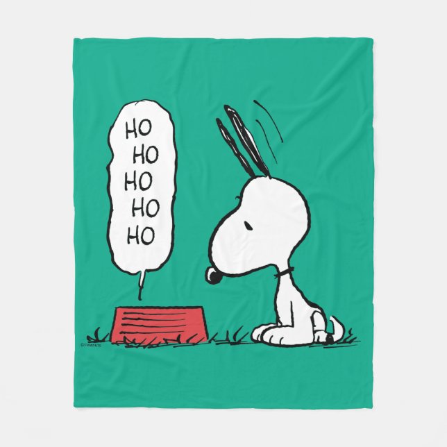 Erdnüsse | Snoopy Ho Ho Ho Food Disc Fleecedecke (Vorderseite)