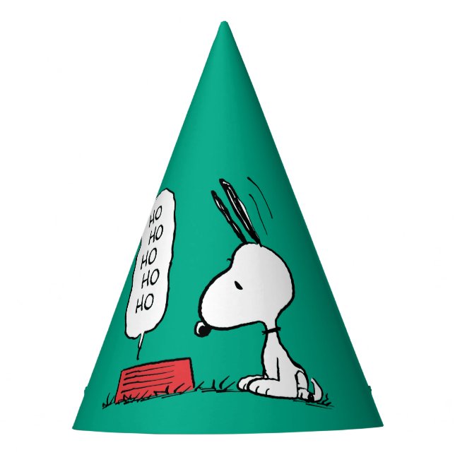 Erdnüsse | Snoopy Ho Ho Ho Food Disc Partyhütchen (Vorderseite)