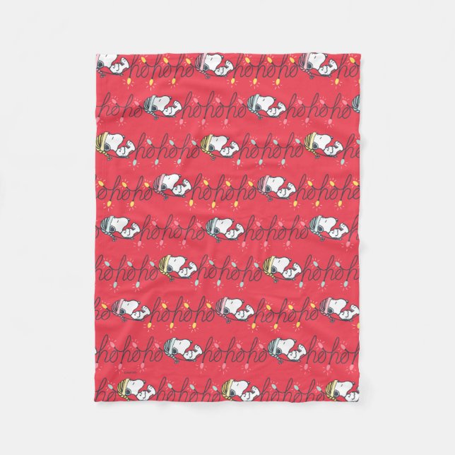 Erdnüsse | Snoopy Holiday Ho Ho Ho Holiday Fleecedecke (Vorderseite)