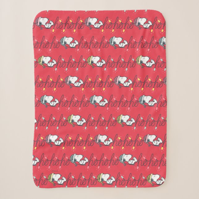 Erdnüsse | Snoopy Holiday Ho Ho Ho Holiday Sherpadecke (Vorderseite)