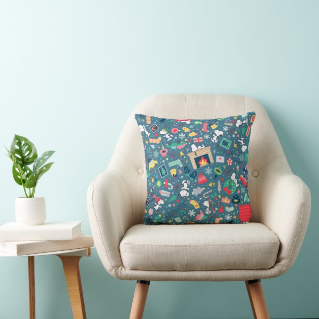 Erdnüsse | Snoopy Holiday Pattern Kissen (Stuhl )