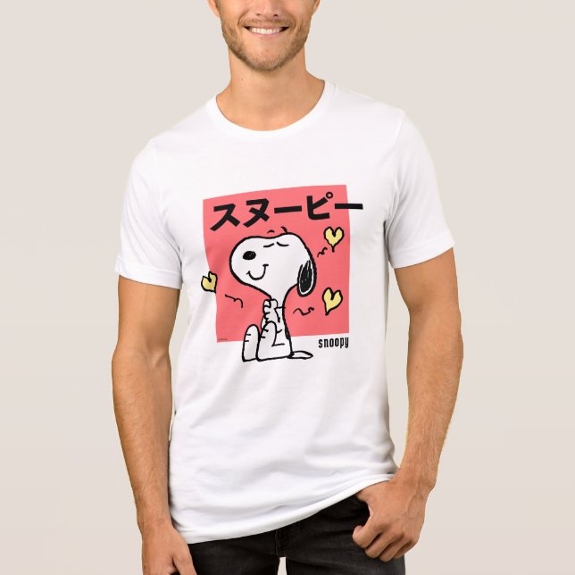 Erdnüsse | Snoopy Hug Herz Tri-Blend Shirt (Vorderseite)