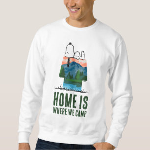 Erdnüsse   Snoopy Hund Sonnenuntergang Ansicht Sweatshirt