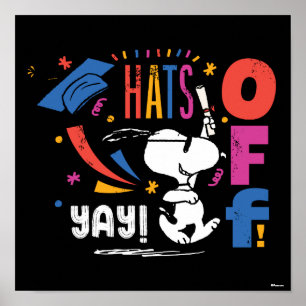 Erdnüsse Snoopy Hut Ab Für Dich Abschluss Gratulie Poster