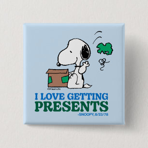 Erdnüsse   Snoopy I Liebe Anbringen von Geschenken Button