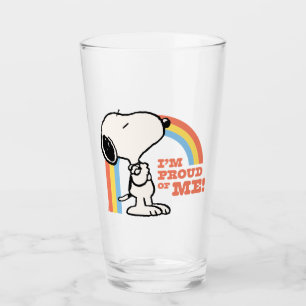 Erdnüsse   Snoopy Ich bin stolz auf mich Glas