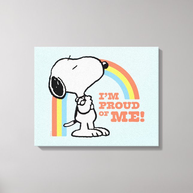 Erdnüsse | Snoopy Ich bin stolz auf mich Leinwanddruck (Vorderseite)