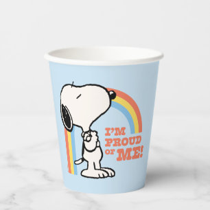 Erdnüsse   Snoopy Ich bin stolz auf mich Pappbecher