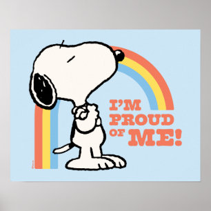 Erdnüsse   Snoopy Ich bin stolz auf mich Poster