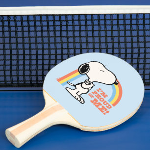 Erdnüsse   Snoopy Ich bin stolz auf mich Tischtennis Schläger