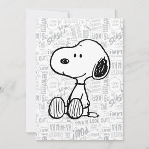 ERDNÜSSE   Snoopy in Schwarz-Weiß-Comics Karte
