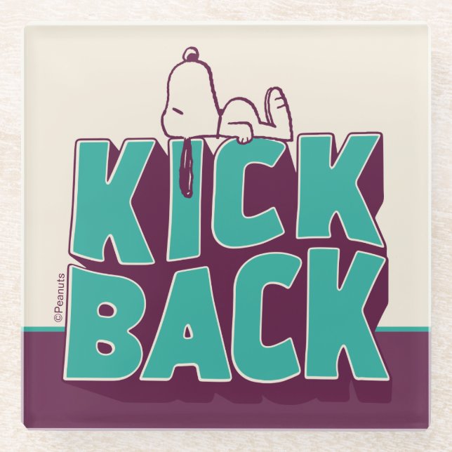 Erdnüsse | Snoopy Kickback Glasuntersetzer (Vorderseite)