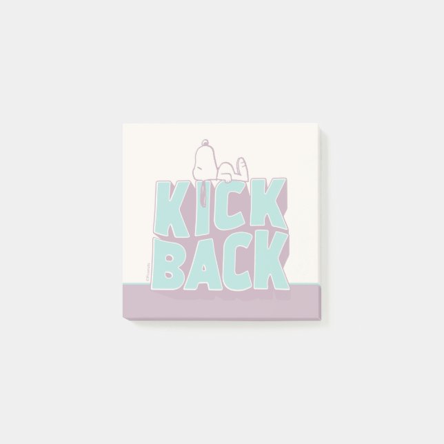Erdnüsse | Snoopy Kickback Post-it Klebezettel (Vorderseite)