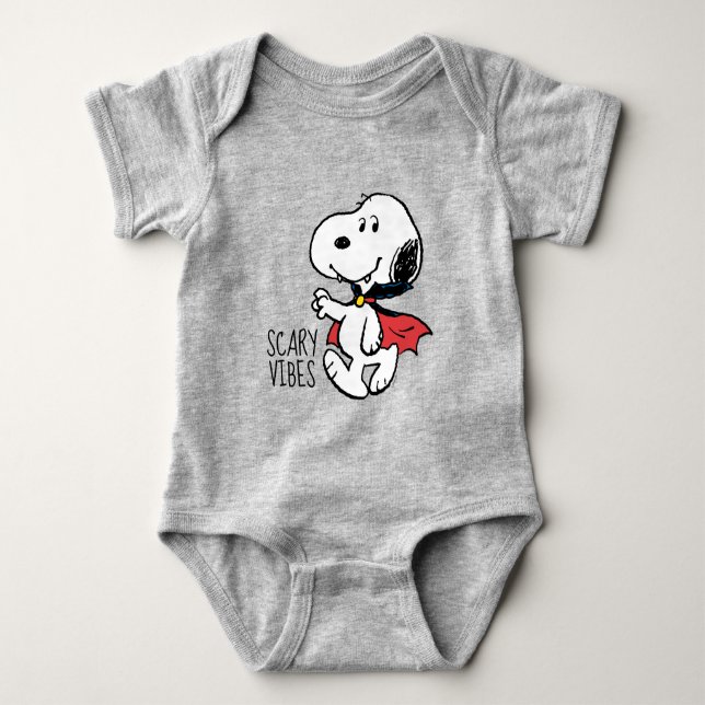 Erdnüsse | Snoopy Lächeln Vampire Baby Strampler (Vorderseite)