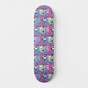 Erdnüsse Snoopy Lila Surfmuster Skateboard