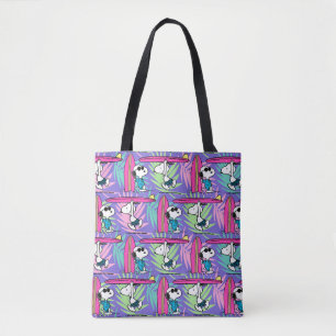 Erdnüsse   Snoopy Lila Surfmuster Tasche