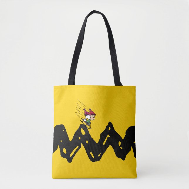 Erdnüsse | Snoopy & Linus Schlittenfahrt Tasche (Vorderseite)