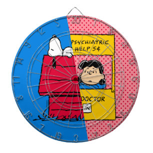 Erdnüsse   Snoopy & Lucy Half & Half Dartscheibe
