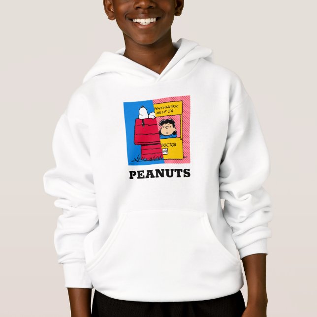 Erdnüsse | Snoopy & Lucy Half & Half Hoodie (Vorderseite)