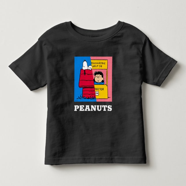 Erdnüsse | Snoopy & Lucy Half & Half Kleinkind T-shirt (Vorderseite)