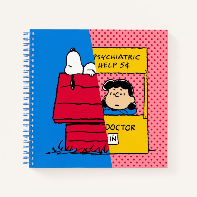 Erdnüsse | Snoopy & Lucy Half & Half Notizbuch (Vorderseite)