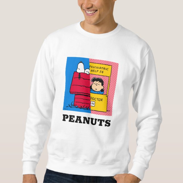 Erdnüsse | Snoopy & Lucy Half & Half Sweatshirt (Vorderseite)