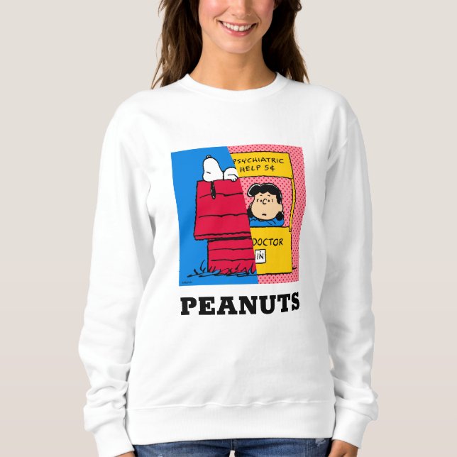 Erdnüsse | Snoopy & Lucy Half & Half Sweatshirt (Vorderseite)