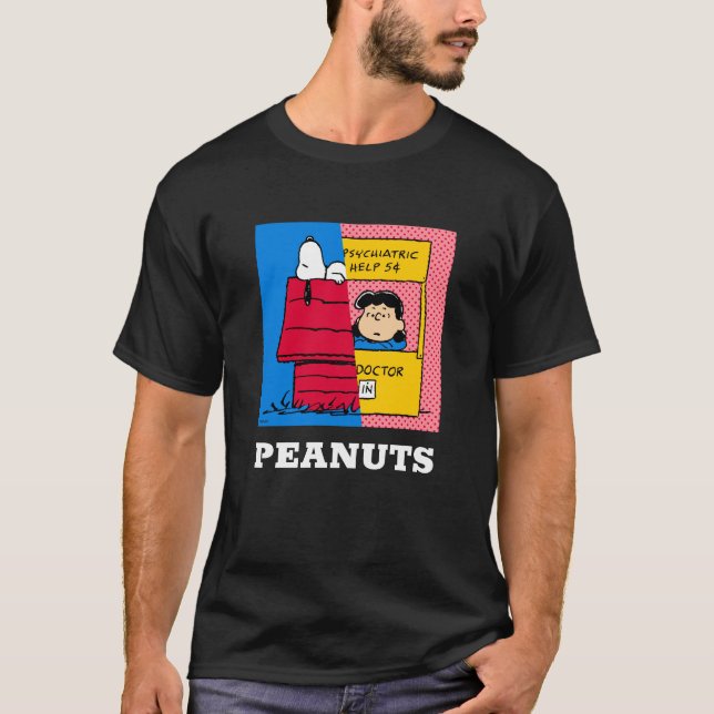 Erdnüsse | Snoopy & Lucy Half & Half T-Shirt (Vorderseite)